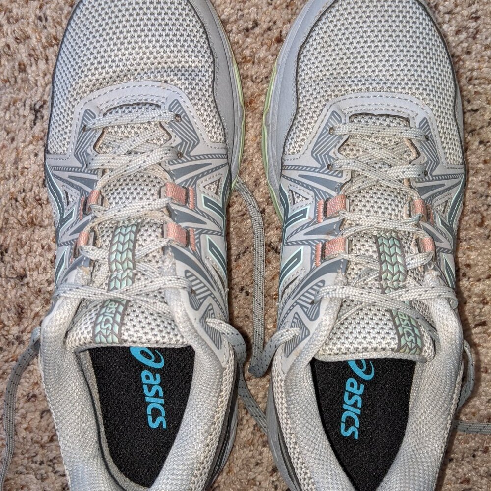 Women's ASICS GEL-Venture 8 Trail Running Shoes Grey 9.5 Wide
